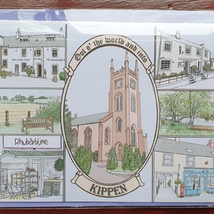 Kippen - Cartes de voeux - Découvrez le monde et découvrez Kippen. Impressions de peinture par un artiste local - Stirling Ecosse
