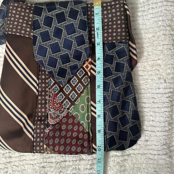 Unique Patchwork Tie Shoulder Bag Boho Upcycled D… - image 9