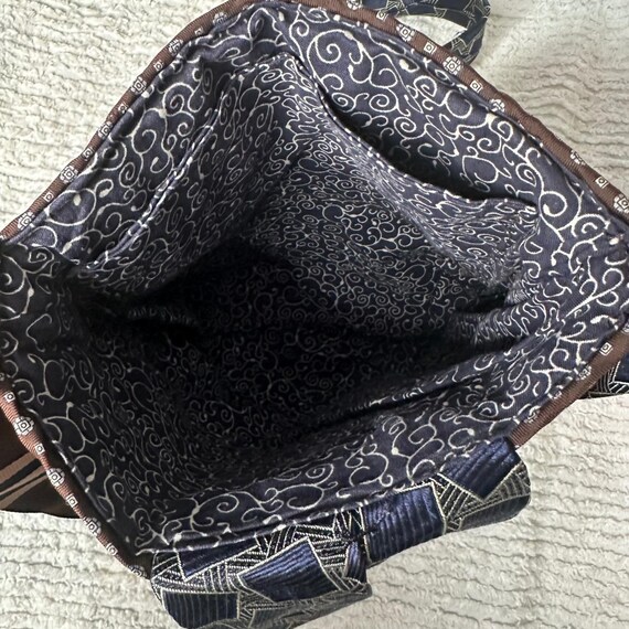 Unique Patchwork Tie Shoulder Bag Boho Upcycled D… - image 4