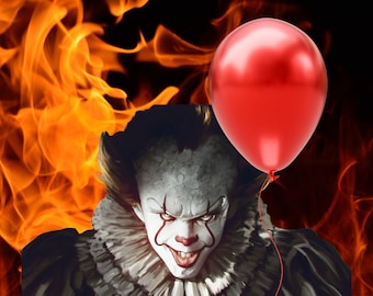 Scary Clown Sublimation Design, Horror PNG for 20oz Tumbler (Digital Download)