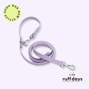 Lavender Dog Leash | Waterproof | Hands Free | Silver Hardware | High Quality Pet Accessory