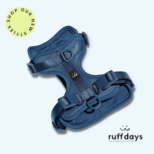 Dog Harness in Navy Blue, Comfy & Secure, No-Pull, Durable, Easy On and Off
