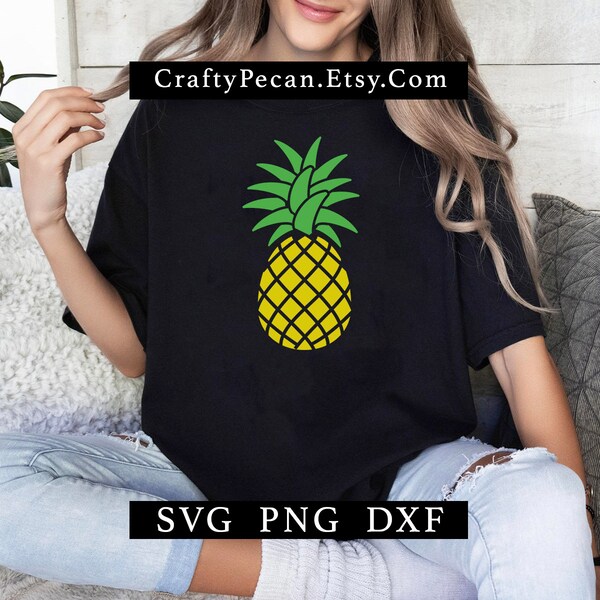 Pineapple Svg Png Dxf Files, Ananas svg, Pineapple shirt design Svg file for Cricut Maker and Silhouette, Sublimation Png