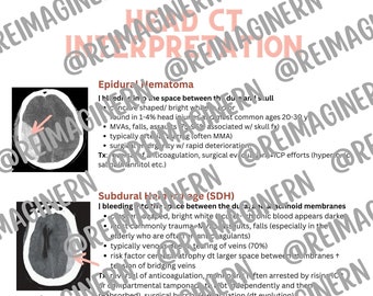 Guía de estudio de enfermería de interpretación de CT de cabeza
