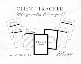 Elevate Your Business: Essential Client Management Kit - A5 & A4 Printables for Tracking, Meetings