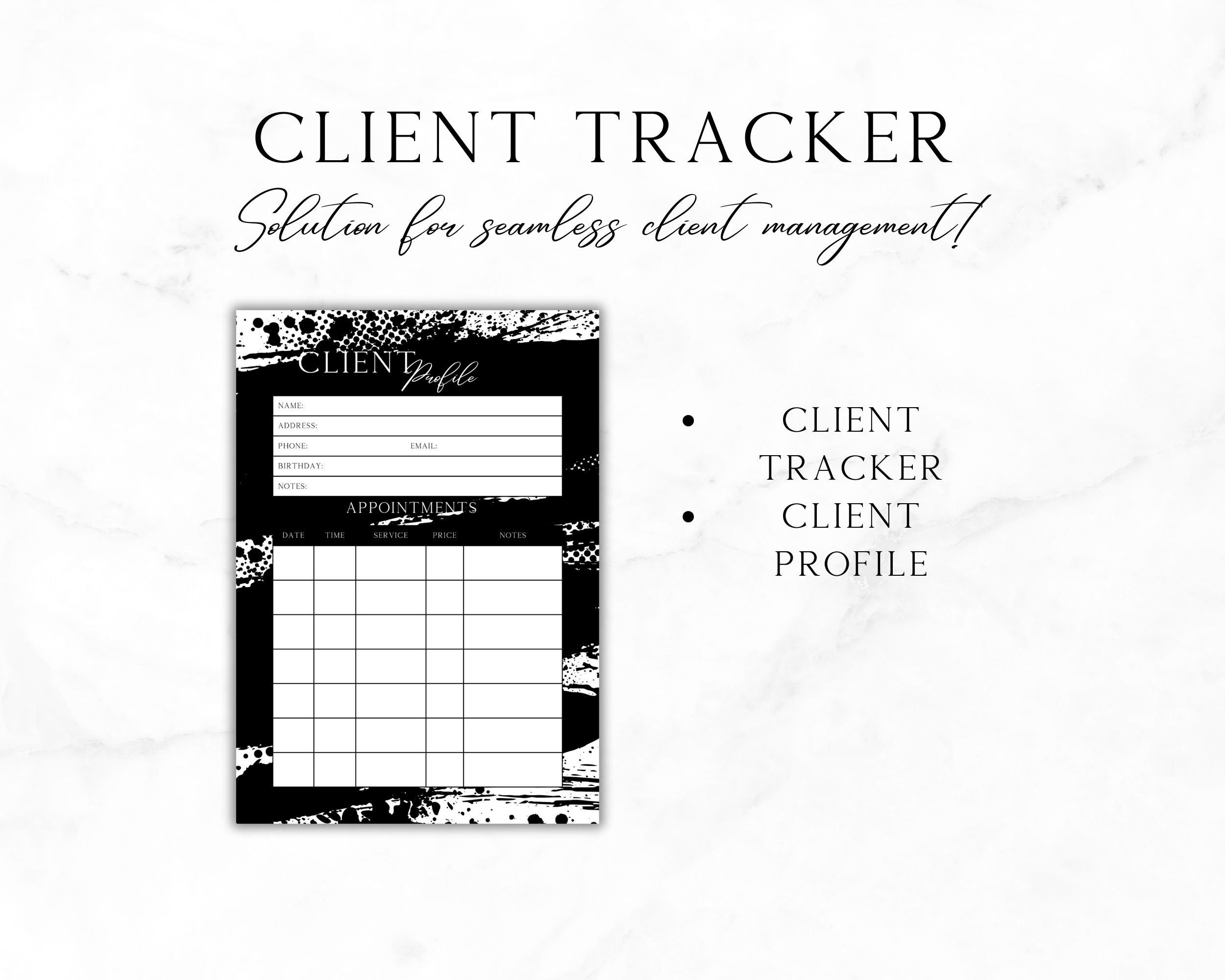 Client Tracker Printable Streamline Your Business Management - Etsy