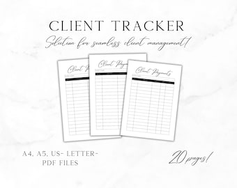 Freelancer Finance Management - payment Tracker - Business Organizer - Downloadable PDF"