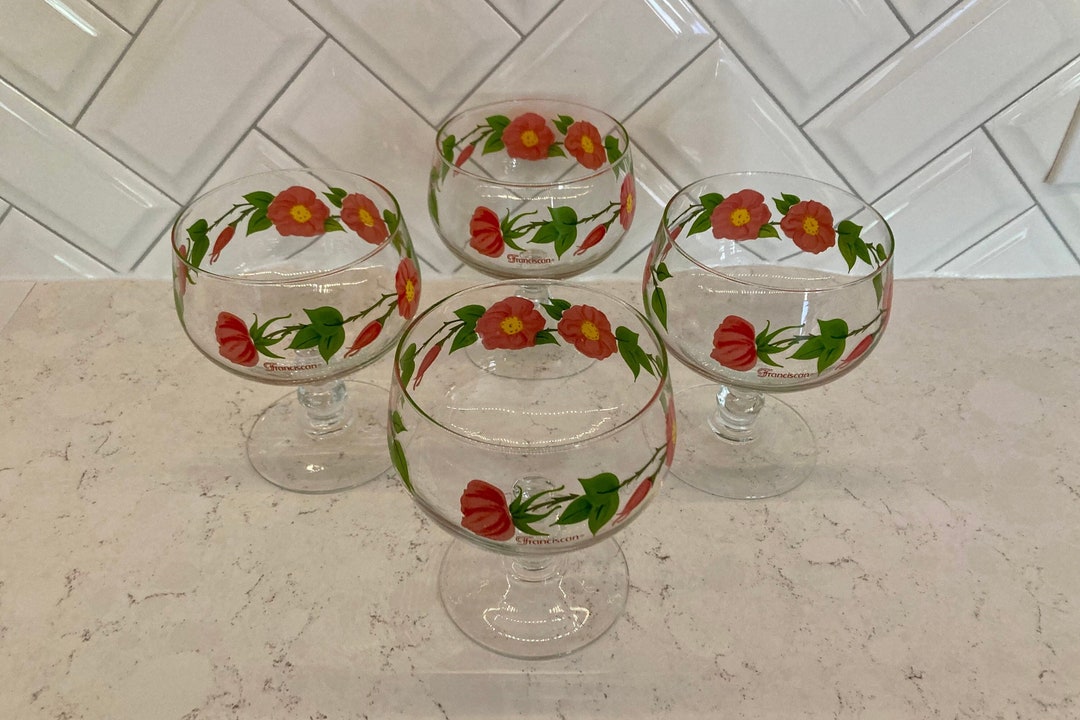 Vintage Desert Rose DESSERT GOBLETS by Franciscan Made in Etsy