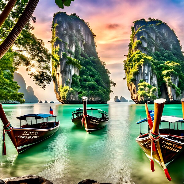 Thailand tropical beach, 8k background