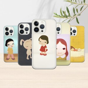 Custodia per telefono Yoshitomo Nara, cover minimalista per iPhone 15 Pro Max, 14, 12, Xs, 13, 11 Pro, Xr, Samsung S24 Ultra, S23FE, S22, Pixel 8 Pro, 7A