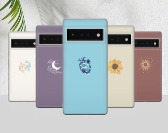 Minimal Colors Phone Case Minimalistic Moon Cover for Google Pixel 8 Pro phone case, Pixel 7, Pixel 7a case, Pixel 6a, Pixel 6 Pro, Pixel XL