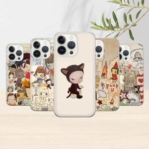 Coque de protection Yoshitomo Nara pour iPhone 15 Pro Max, 14, 12, Xs, 13, 11 Pro, Xr, Samsung S22, S10, S20, A33, A14, Pixel 7 Pro, 7A