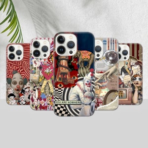 Hässlicher Zirkus Clown Handyhülle Scary Clown Cover für iPhone 15 Pro Max, 14, 12, Xs 13, 11 Pro, Xr, Samsung S22, S10, S20, A33, Pixel 8 Pro, 7A