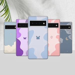 Cover per telefono Minimal Colors Cover Minimalistic Moon per custodia per Google Pixel 8 Pro, Pixel 7, Pixel 7a, Pixel 6a, Pixel 6 Pro, Pixel XL