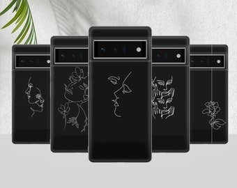 Coque de téléphone dessinée sur un trait pour Google Pixel 8 Pro, étui pour téléphone Pixel 8, 7, Pixel 7A, Pixel 6A, Pixel 6 Pro, Pixel XL