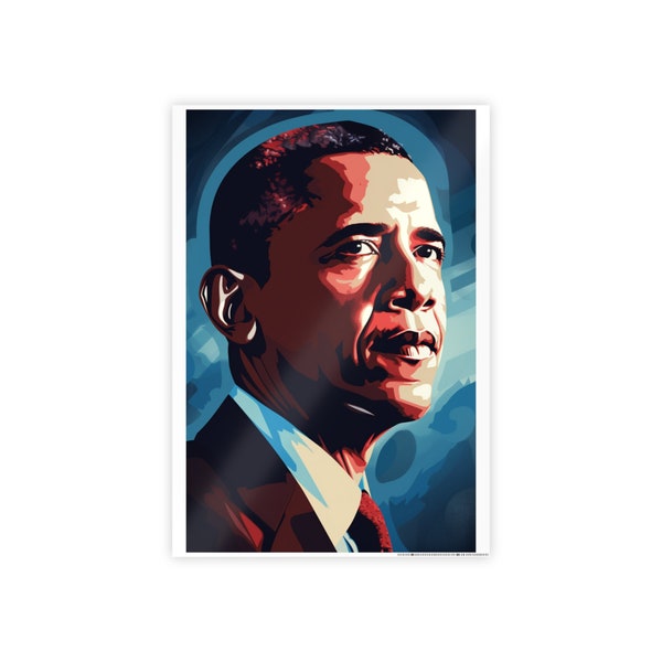 Barack Obama Poster - Obama Art, President Art, Wedding Gift, Travel Gift, Graduation Gift, Birthday Gift, Dorm Decor