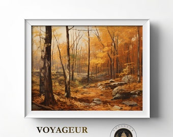Üppiger Wald Wald Ölgemälde Digitaler Download Kunst | Sofortdownload | Wandkunst | Wohnkultur | Geschenk | Wanddekoration | Druckbar | Beliebt