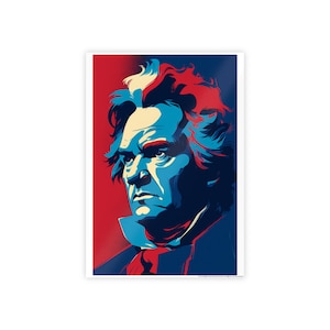 Ludwig van Beethoven Poster - Ludwig van Beethoven Wall Art, Music, Wedding Gift, Travel Gift, Graduation Gift, Birthday Gift