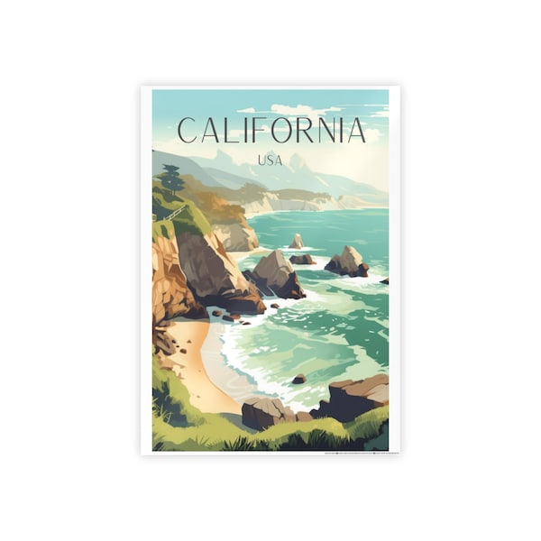 California Poster - Julia Pfeiffer Burns State Park Wall Art, Home Decor, Wedding Gift, Travel Gift, Graduation Gift, Birthday Gift