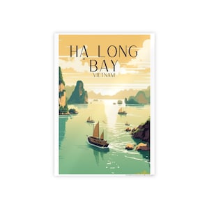Ha Long Bay Travel Print - Vietnam Poster, Nature Print, Wall Art, Wedding Gift, Travel Gift, Graduation Gift, Birthday Gift, Home Decor