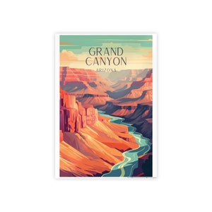 Grand Canyon Art Deco Reisedruck - Grand Canyon Poster, Arizona Druck, Hochzeitsgeschenk, Reisegeschenk, Abschlussgeschenk, Geburtstagsgeschenk