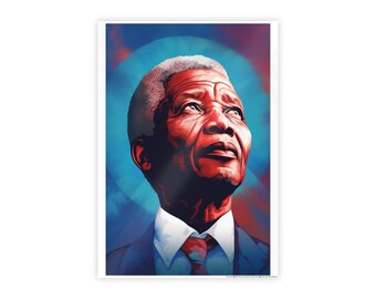 Cartel de Nelson Mandela - Arte de pared de Nelson Mandela, Sudáfrica, regalo de boda, regalo de viaje, regalo de graduación, regalo de cumpleaños