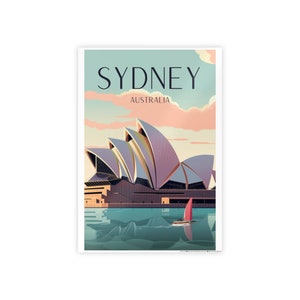 Sydney Opera House Travel Print - Sydney Poster, Australia Print, Wall Art, Wedding Gift, Travel Gift, Graduation Gift, Birthday Gift