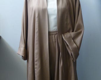 Kimono Jacket and Pant Silk Ensemble. New Hanna Harnell Design. Luxury For All Occasions.