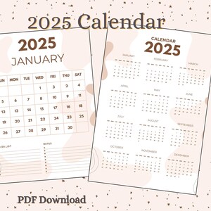 2025 Calendar