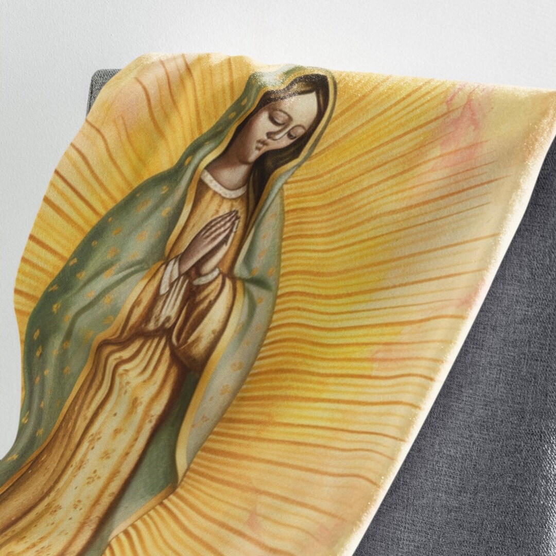 Our Lady of Guadalupe Blanket, Virgin Mary Throw Blanket, Ave Maria Virgin Mary Catholic Gift