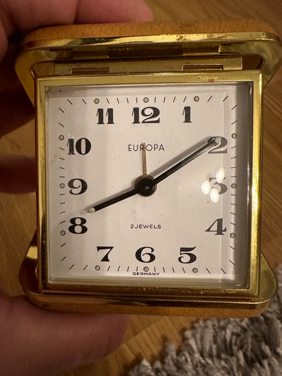 Vintage Travel Alarm Clock Europa Germany Box Beige - Etsy Singapore