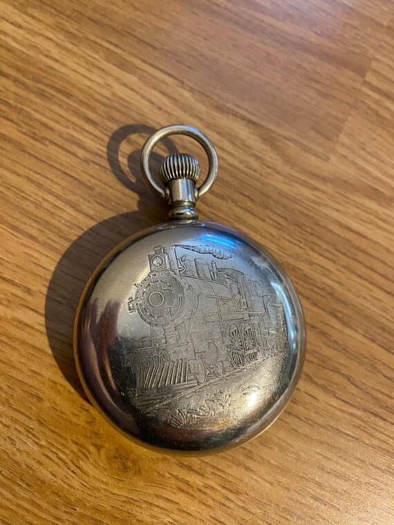 Vintage Antique 1900 SILVERODE Elgin , 7 Jewel Open Face Pocket