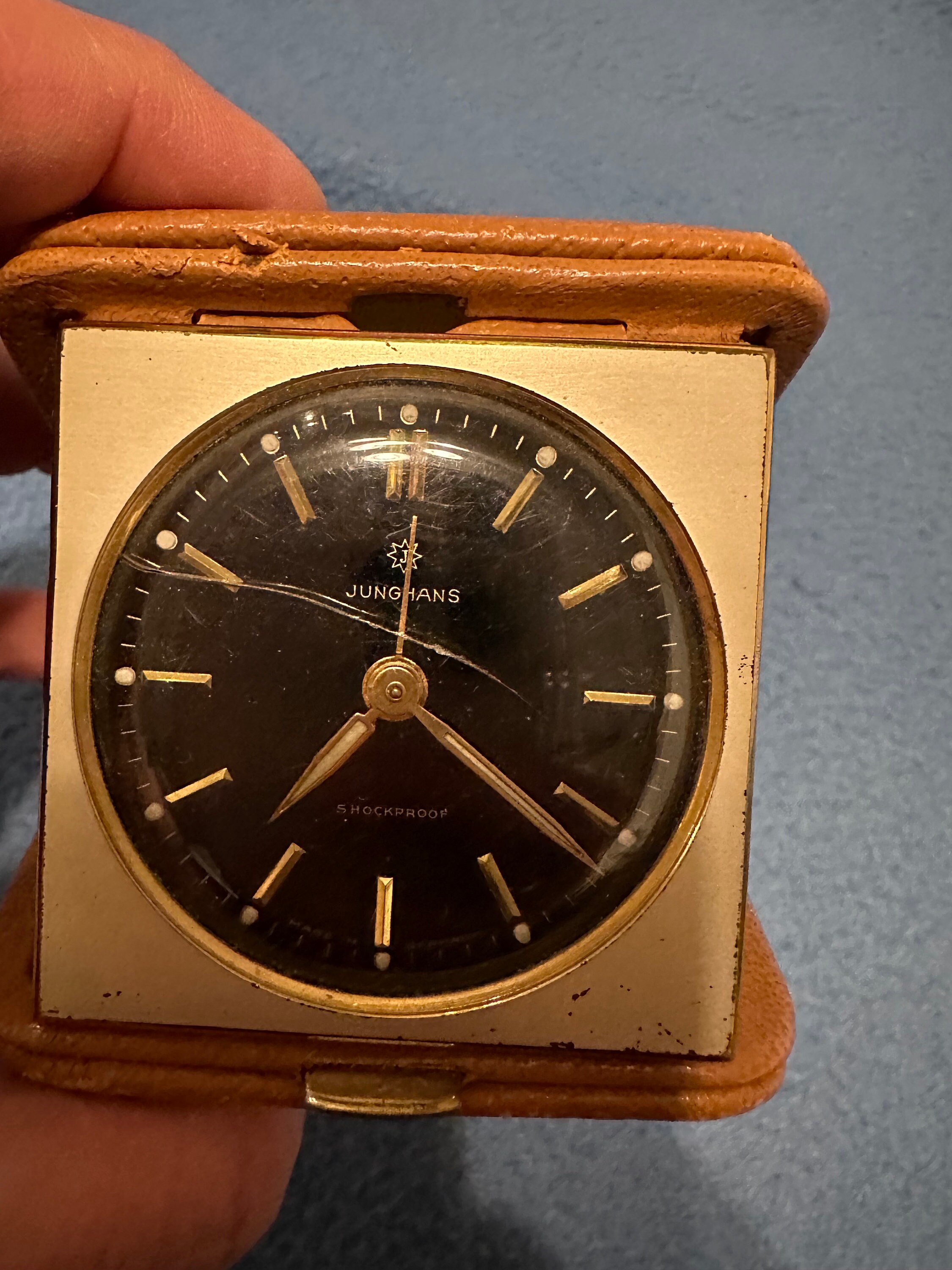 JUNGHANS - 1960's German Travel Alarm Clock JUNGHANS , Vintage