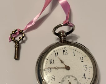 LUC Marque de fabrique, orologio da tasca funzionante con chiave