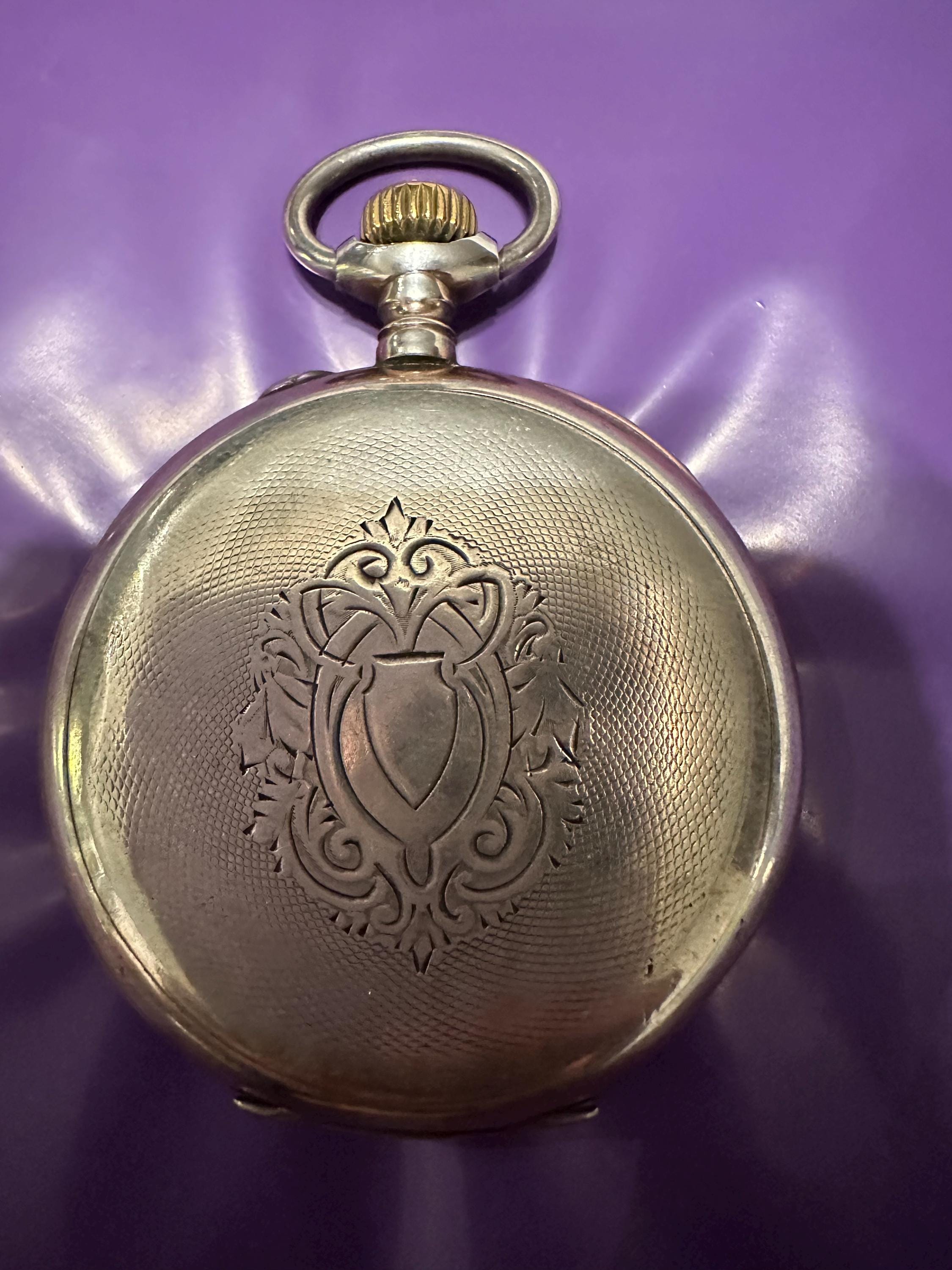 MEDAILLE D'OR Paris 1900 Ancre Swiss 15 Jewels Pocket Watch 800