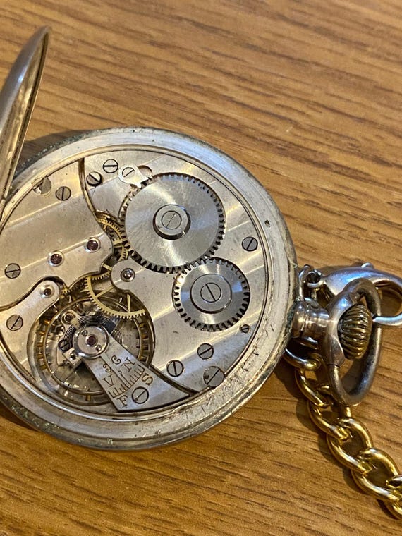 Vintage 1900s Antique Swiss Avance Retard 0.800 Silver Pocket