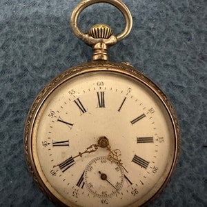 Antike Taschenuhr Mechanisch Schweizer Goldene Medaille Silber 800 Männer Seltene 19th