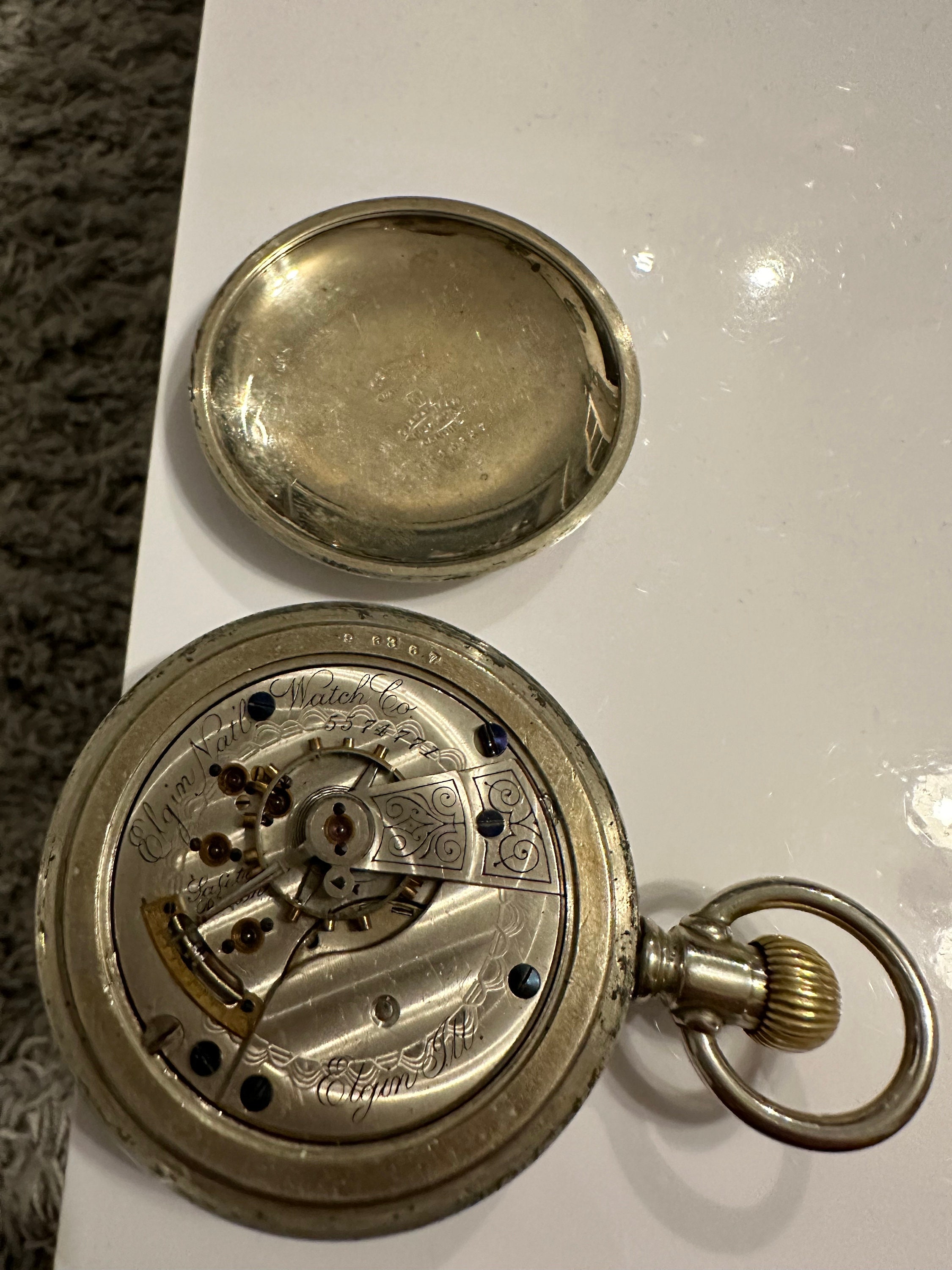 アンティーク - エルジン - イリノイ州 - 稼働中 - 懐中時計 - 1895 年 