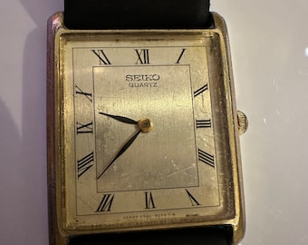 SEIKO tank ヴィンテージ 稼働品 美品 ヴィンテージ セイコー タンク 90年代 オールオリジナル - Etsy 日本