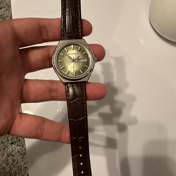 Vintage Sandoz Automatic 25 jewels Men's Watch Swiss Made 1970s.
