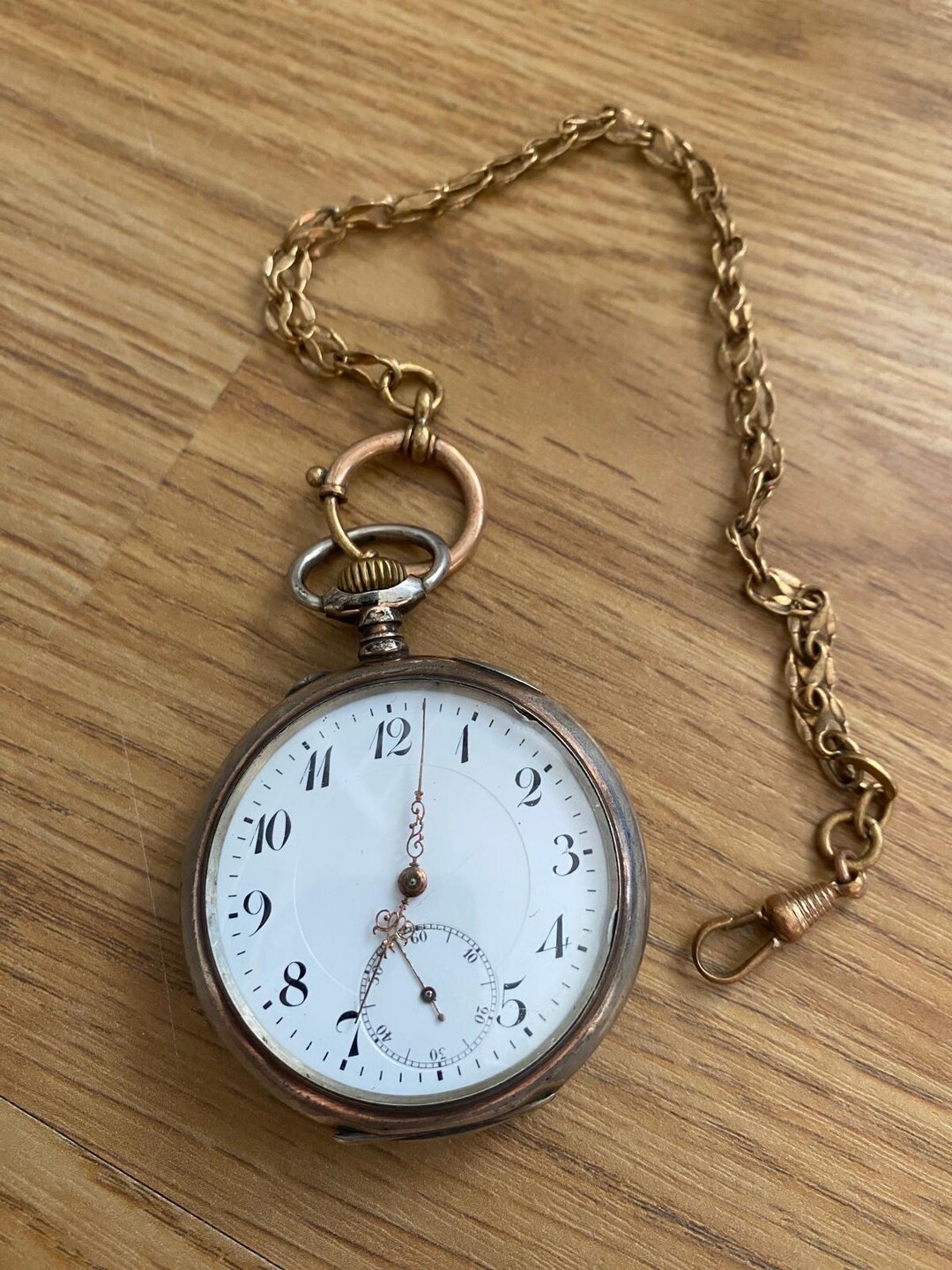 Vintage Swiss 19 Rubies Pocket Watch,chronometer Spiral Breguet