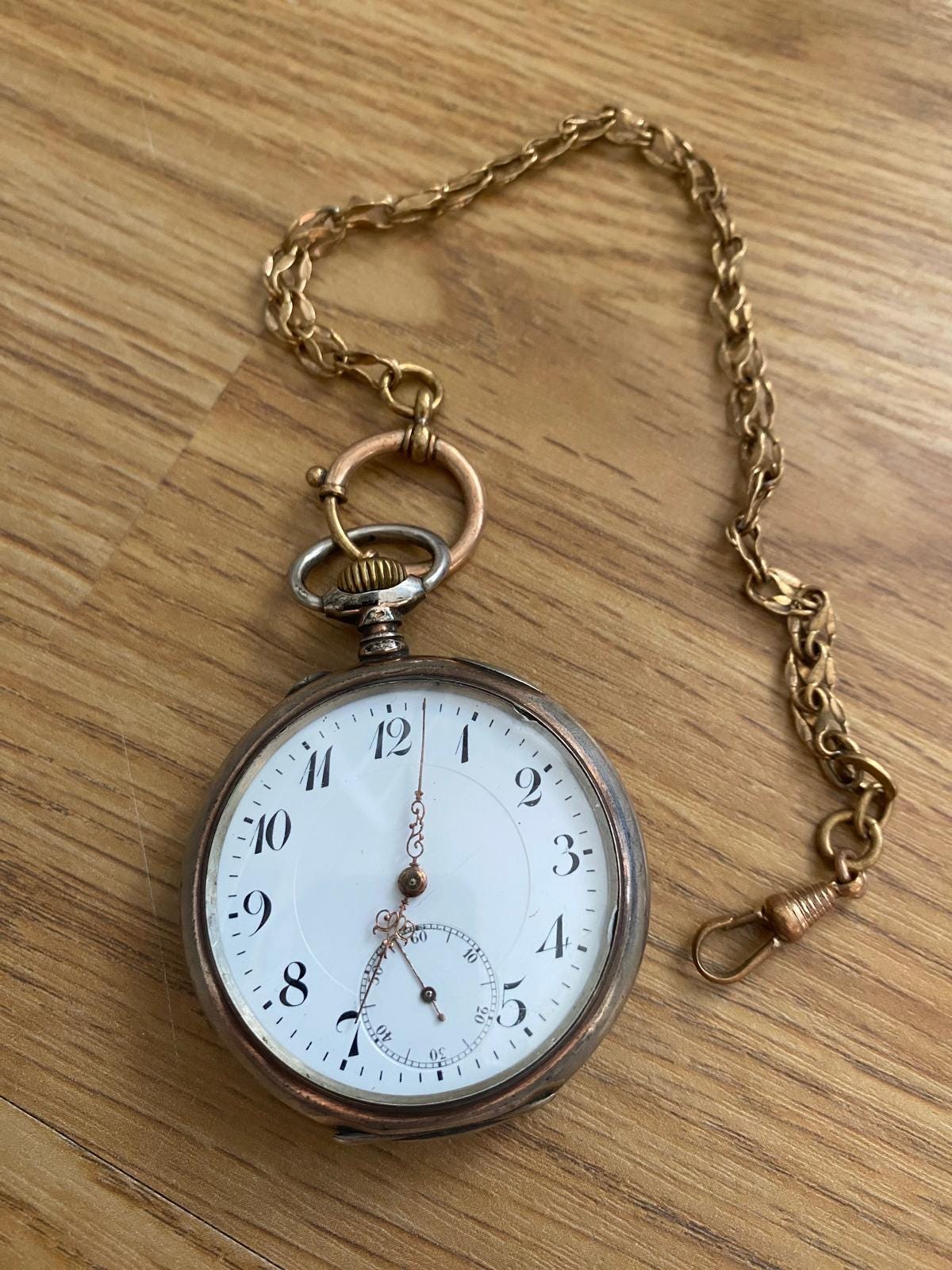 Vintage Swiss 19 Rubies Pocket Watch,chronometer Spiral Breguet