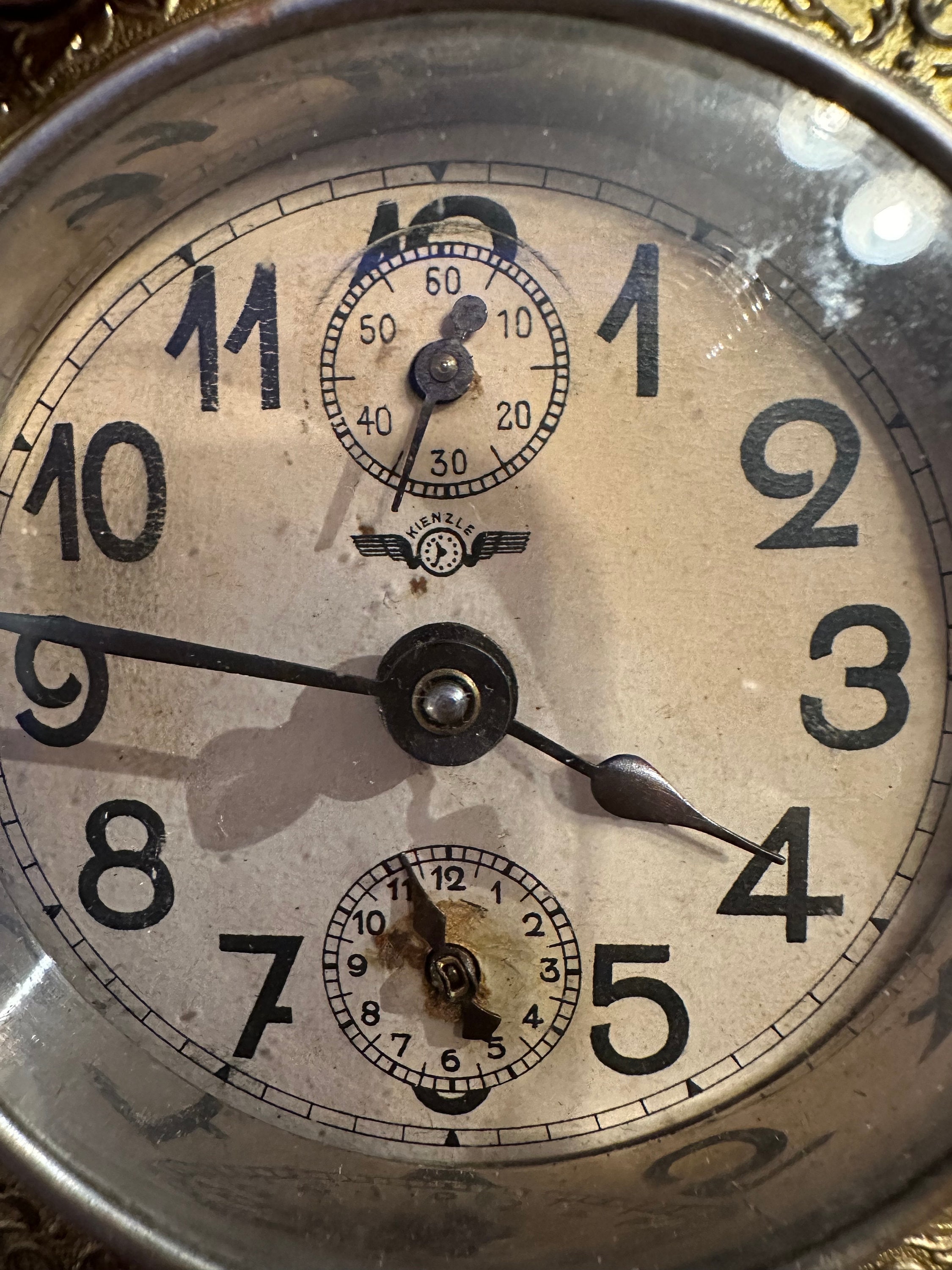 Antique Germany Alarm Clock, KIENZLE Alarm Clock 1930 MUSICAL