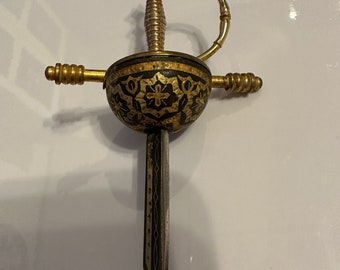 Antique letter opener old , bronze, sword shaped