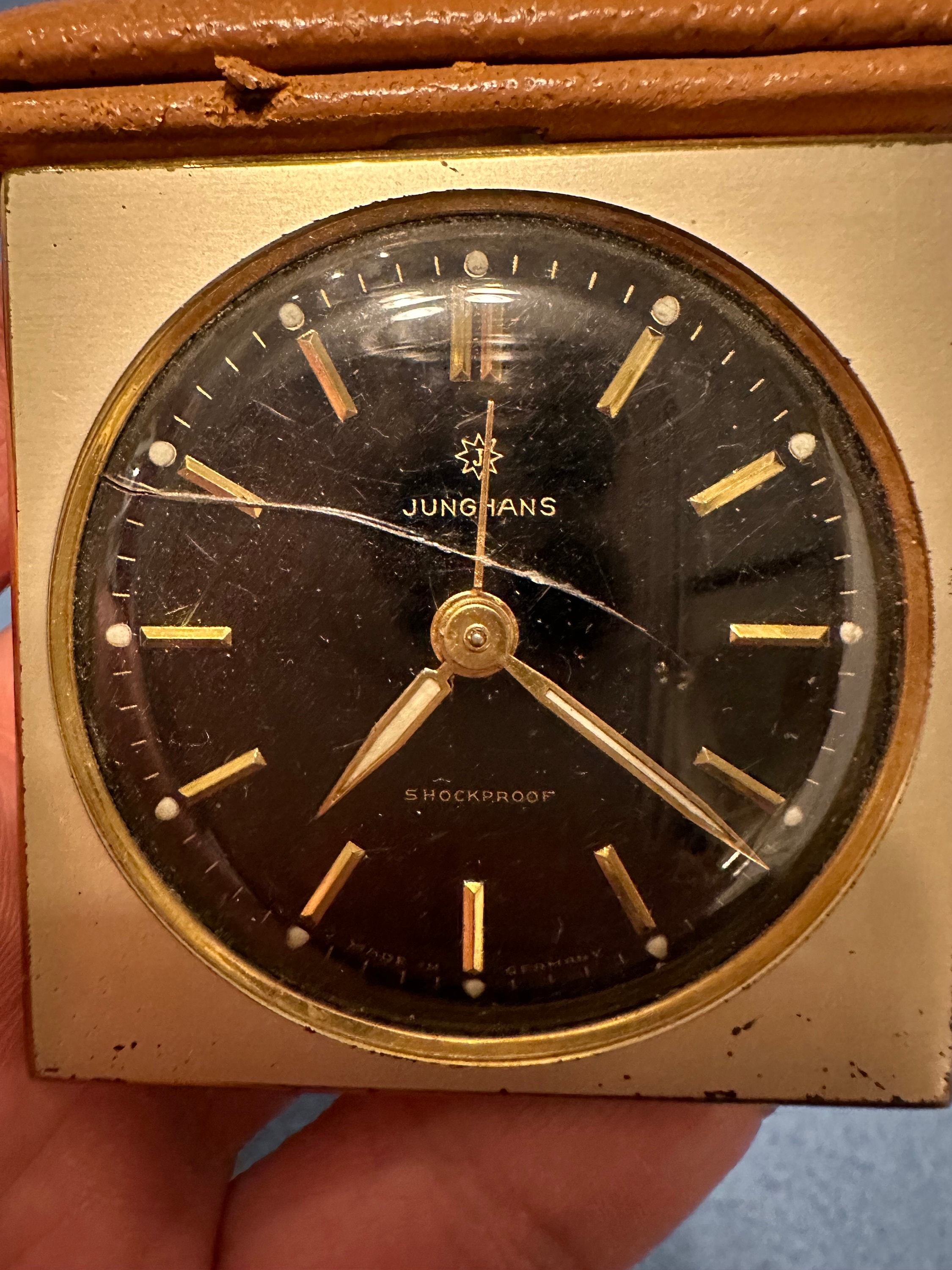 JUNGHANS - 1960's German Travel Alarm Clock JUNGHANS , Vintage