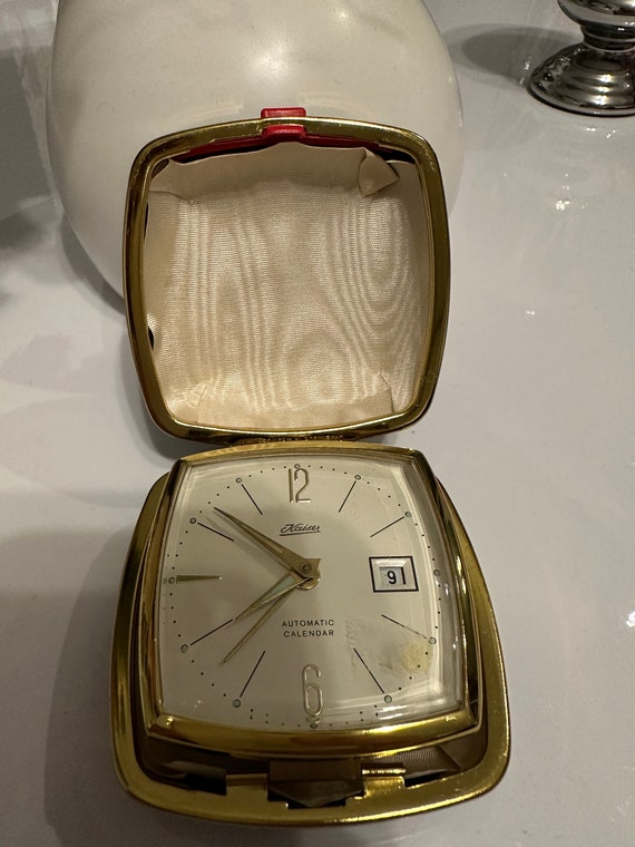 Vintage Kaiser Travel Alarm Pocket Clock, Wind up Made in West