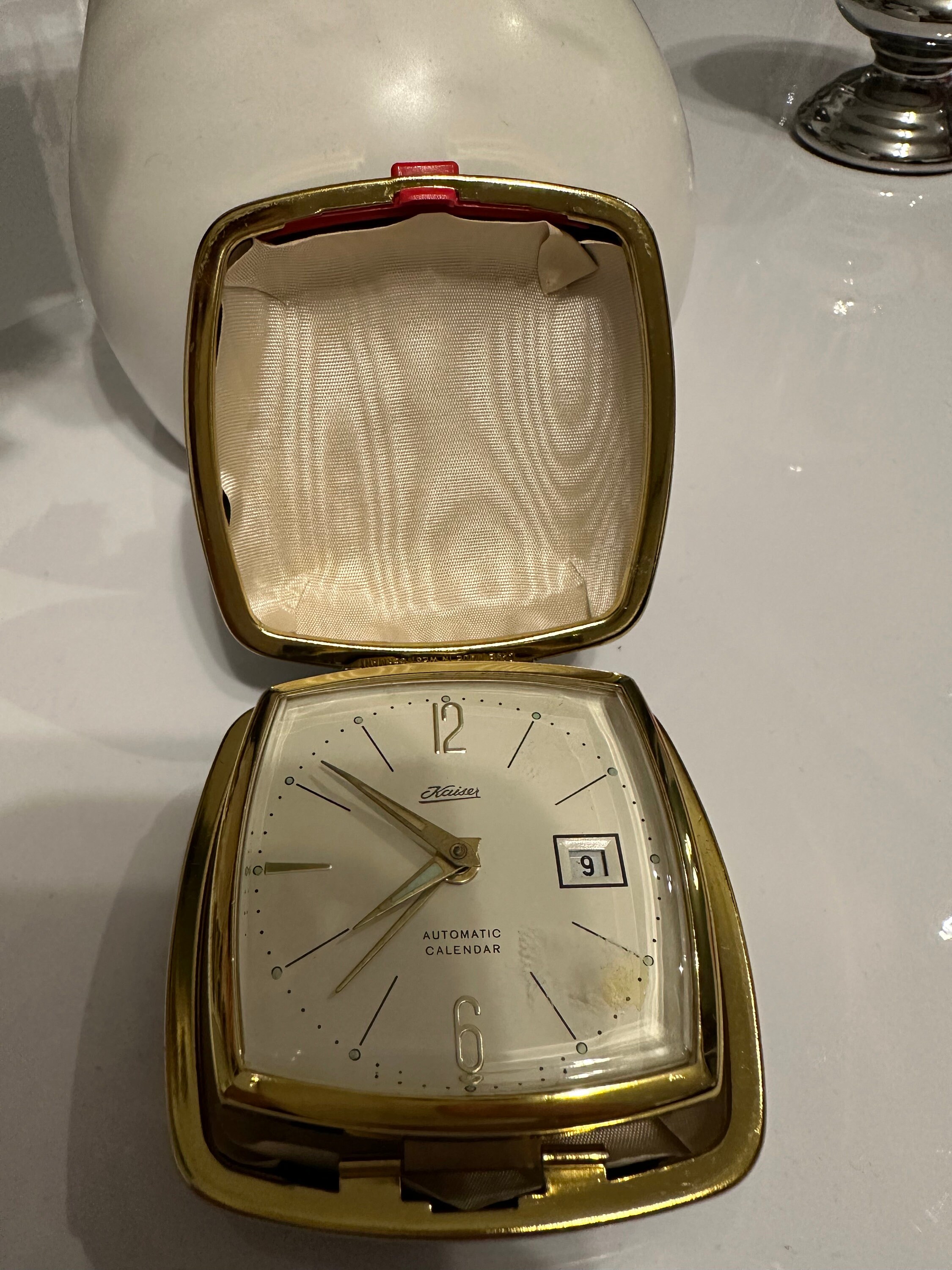 Vintage Kaiser Travel Alarm Pocket Clock, Wind up Made in West