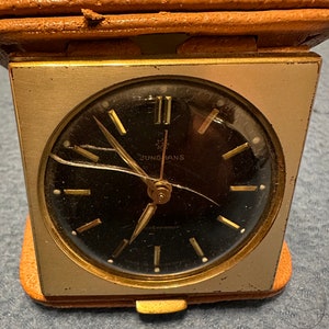 ドイツ製　ユーハンス旅行用目覚まし時計 JUNGHANS - 1960年代のドイツ製トラベルアラームクロック JUNGHANS