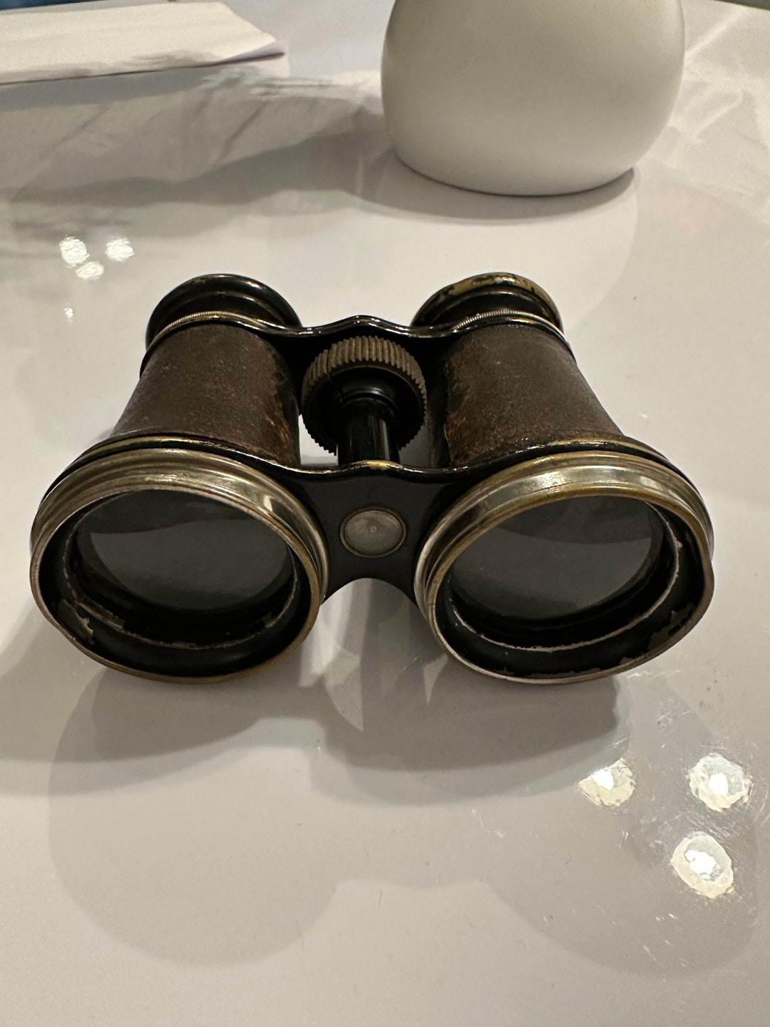 Antique Vintage German Binoculars Field Glasses With Compass, Haunting