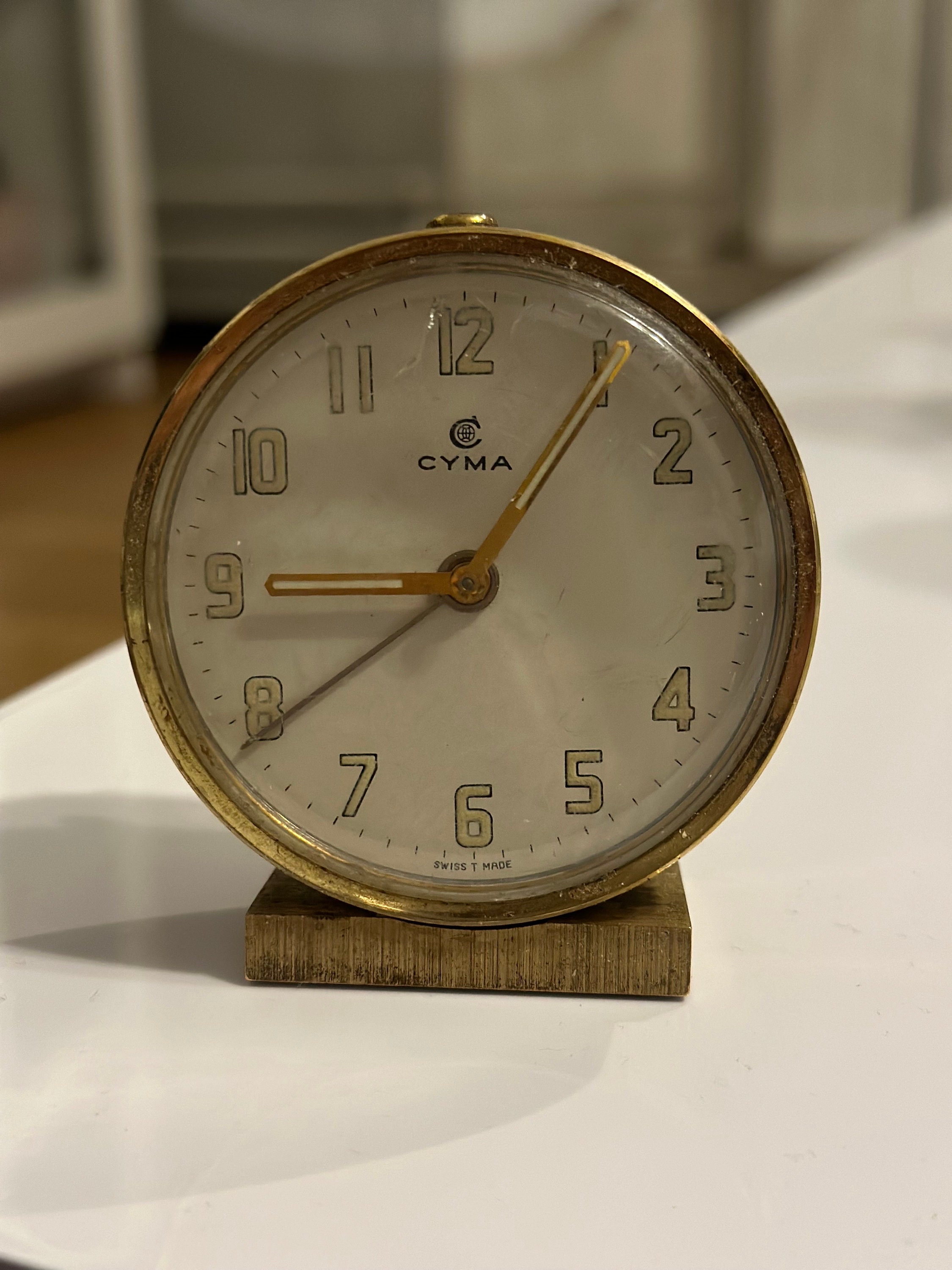アンティーク スイス製旅行用目覚まし時計 CYMA by Synchron - 自動